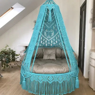 beautifull boho macrame swing chair