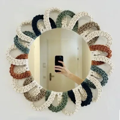 Beautiful Macrame Wall Hanging Mirror