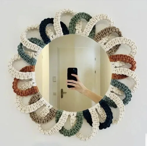 Beautiful Macrame Wall Hanging Mirror