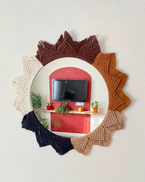 MACRAME WALL MIRROR