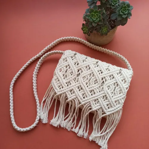 Macrame Stylish Hand Bag For Women