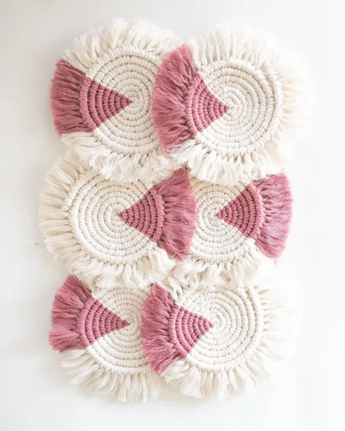 Macrame Coasters Set of 6