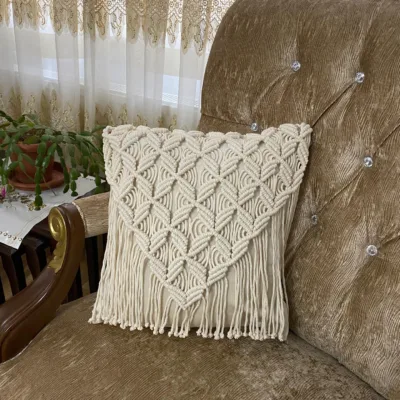 Handmade Boho Macrame Cushion Cover