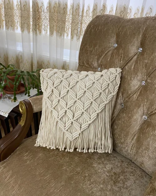 Handmade Boho Macrame Cushion Cover