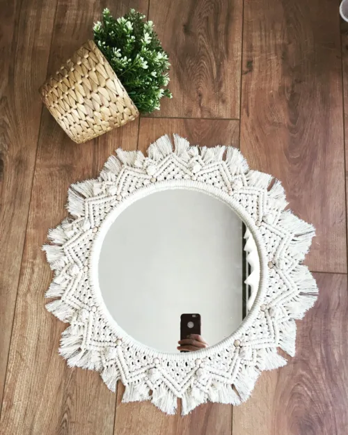 Handmade Unique Macrame Mirror