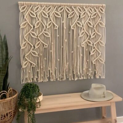 Cream colour macrame cartains